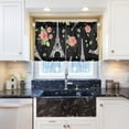 thumbnail image 6 of Coolnut Eiffel Tower Kitchen Curtains 2 Panels, UV Protected Tier Curtains Half Window Curtains for Guest Room Bathroom Sink Laundry Room Basement,24"x 27", 6 of 6