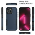 thumbnail image 2 of for iPhone 16,16 Pro,16 Plus,16 Pro Max Case,Heavy Duty Shockproof Dual Layer Rugged Full-Body Protective Phone Cover,2 in 1 Silicone Rubber Phone Case for iPhone 16 Pro Max 6.9" - Blue 2024, 2 of 6