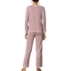 thumbnail image 3 of Conjuntos de lounge para mujeres INSPIRE CHIC, camisetas de manga larga con pantalones, conjuntos de pijama M rosa, 3 of 6
