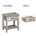 thumbnail image 2 of End Table with Drawer, Boho End Tables Side Tables with Storage Shelf for Bedroom,Small Space, 2pcs, 2 of 7