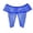 Blue, variant on Women's Open Crotch Sexy Panties, Plus Size Full Floral Lace Low Waist Briefs, Sheer Stretch Sensual Lingerie Underwear for Women