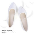 thumbnail image 6 of SAILING LU Women Flat Shoes Comfortable Slip on Multi-color Pointed Toe Ballet Flats White US 6, 6 of 6