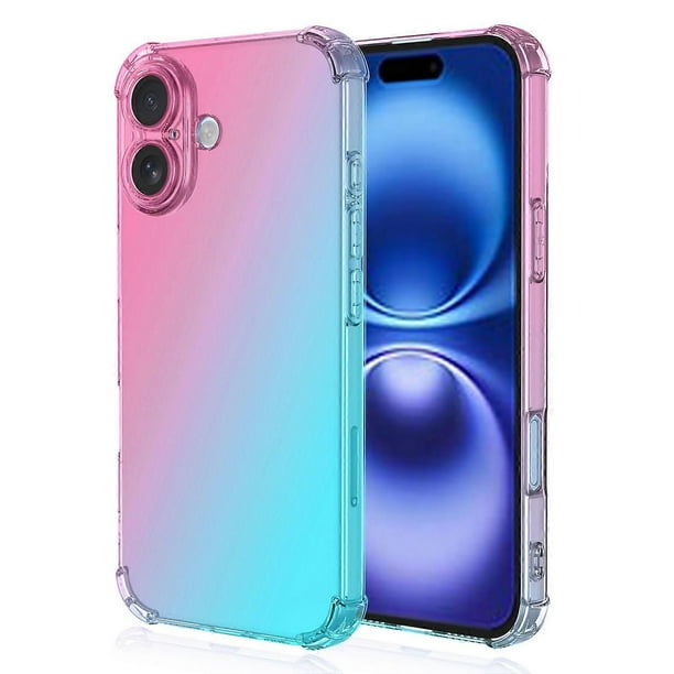For iPhone 17 Case Gradient Color TPU Phone Case Anti-Drop Phone Cover - Purple Blue