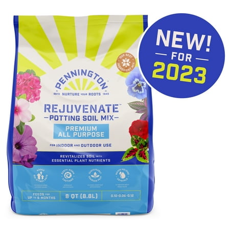 Pennington Rejuvenate Premium All Purpose Potting Soil Mix, 8 qt