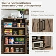 thumbnail image 4 of ACCOHOHO 47" Kitchen Pantry Cabinet, Farmhouse Storage Cabinet with Adjustable Shelves for Kitchen, Dining Room, Bathroom - Rustic Brown, 4 of 7
