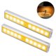 thumbnail image 2 of luces portátiles para armario, inalámbricas, 10 LED, sensor de movimiento, batería recargable incorporada, magnéticas, pequeñas y seguras, para debajo del gabinete, 2 of 5