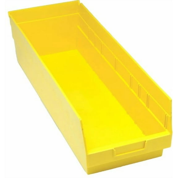 Quantum Storage QSB214YL Store-More 6 in. Shelf Bin, Yellow - 23.62 x 8.37 x 6 in.