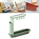 thumbnail image 4 of Escurridor multifuncional para fregadero, bandeja extensible para fregadero y colgador de paños de cocina. Verde, 4 of 8
