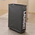 thumbnail image 3 of Collapsible Laundry Hamper with Wheels Waterproof Rolling Hamper Basket Bin for Dirty Clothes, 3 of 9