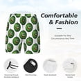 thumbnail image 4 of Kdxio Happy Watermelon Print Men's Swim Trunks with Compression Liner 7 Inch Inseam Quick Dry Swim Shorts, 4 of 7