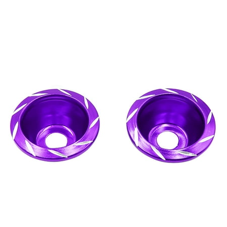 2pcs Purple Carved Style Motorcycle Front Fork Cup Wheel Drop Resistance