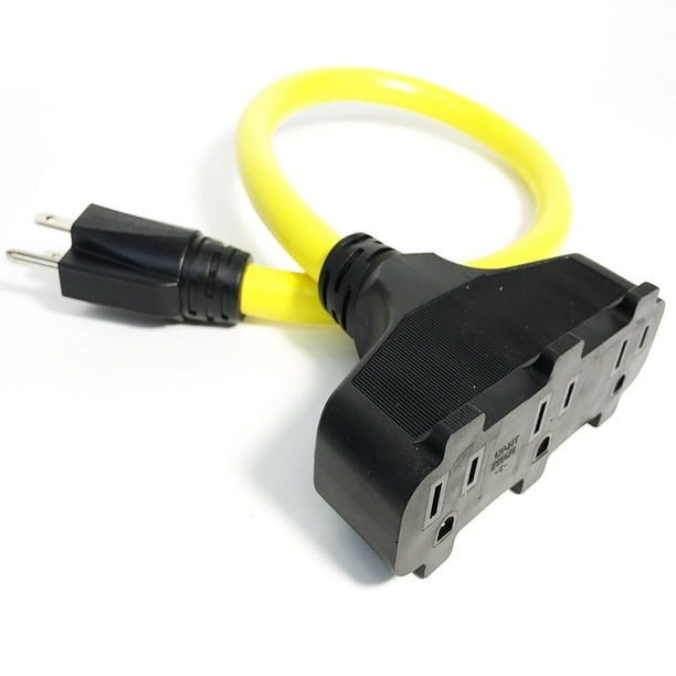 Bold 50027 2' 12/3 SJTW Contractor Grade Triple Tap Pigtail Extension