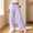 Purple, variant on Fengqque Women's Drawstring Striped Wide Leg Pants Breathable Loose Fit Casual Trousers Elastic Waist Flowy Printed Pants with Side Pockets