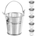 thumbnail image 3 of BRIGHTFUFU Mini cubos de Metal con asas, 6 uds., cubos para servir patatas fritas de hierro, florero, 3 of 8