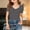 Dark Gray, variant on Big Girls T-Shirts Tops Short Sleeve Ribbed V Neck T Shirt Comfortable Casual Tops For Big Kids And Tweens Soft Breathable Daily Wear Brown 13-14T