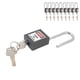 thumbnail image 2 of 10 Sets 1.5in Safety Padlocks Steel Beam Insulated Anti Corrosion Lock for Industry Machine Manufacturing(Noir ), 2 of 5