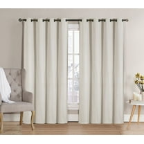 GoodGram White Grommet Blackout Curtains, 52” x 84” (2 Panels)