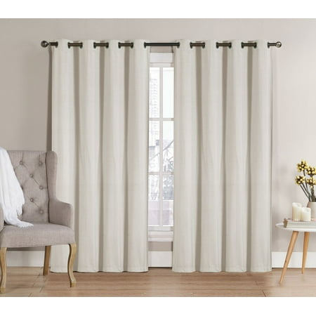 2 Pack Hotel Thermal Grommet 100 Blackout Curtains Beige 84