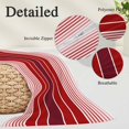 thumbnail image 6 of Red Striped Queen Size Pillow Cover, Pillowcase Protectors with Zipper, Breathable Decorative Throw Pillow Case Cover, Modern Minimalist Gradient Lines Country Pillow Shams for Couch Sofa 20x30Inch, 6 of 8
