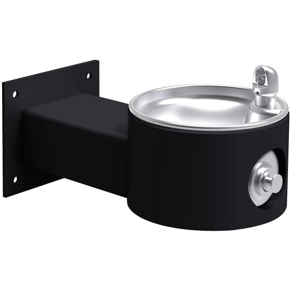 Elkay Lk4405frk 14" Outdoor Wall Mounted Single Drinking Station - Black