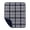 Gray / Navy, variant on Fleece Wearable Blanket Oversized, 55 x 39 Inch Plaid Throw with Snap Buttons, Soft Reversible Lap Blanket Poncho Cape for Couch Office Travel