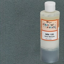 Mayco Magic Metallics Non-Toxic Metallic Paint, 8 oz Bottle, Steel