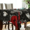 thumbnail image 3 of BZSMCE Square Tablecloth Crimson Elegance Pattern Tableclothes, 3 of 9