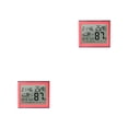thumbnail image 2 of Inteprter Termómetro -10-50 ℃ Higrómetro electrónico digital Estación meteorológica Medidor de humedad de temperatura interior con pilas naranja rosa 2piezas, 2 of 6