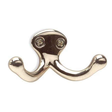 Aluminum Coat - ZORO SELECT 1HHL1 Coat and Garment Hook,2 Ends,Aluminum