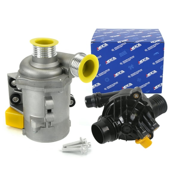 MOCA AUTOPARTS Electric Engine Water Pump with Thermostat Fit for 2007-2012 BMW 128i & 2008-2010 BMW 528i & 2007-2010 BMW X3