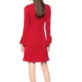 thumbnail image 2 of KAREN KANE Women's Long Sleeve Short Length Sienna Dress, Red, X-Large, 2 of 3