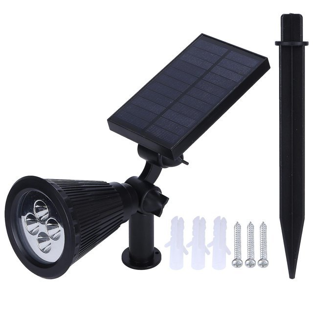 LED Solar Lamp IP65 Waterproof Lawn Light Outdoor Garden Courtyard Landscape Decoration Black