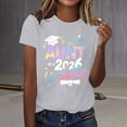 thumbnail image 2 of MEICHEN Graduation Gifts for Her: Women's Leisure Fashion Graduation Season Printed Short Sleeve Tshirts Womens Spring Summer Tops, 2 of 4