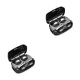 thumbnail image 1 of sweethay 1 par de auriculares deportivos tipo c IPX7 para juegos, auriculares compatibles con Bluetooth, auriculares con pantalla Digital LED HiFi para Negro 2piezas, 1 of 6