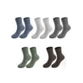 thumbnail image 2 of PULLIMORE 5 Pairs Wool Socks for Men, Thick Warm Winter Wool Hiking Socks, Breathable Solid Crew Mens Socks (5 Colors), 2 of 9