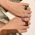 thumbnail image 4 of Anillo De Resina De 5 Uds., Anillo De Banda Geométrico Irregular Vintage, Anillo De Dedo Transparente Colorido, Regalo De Joyería Retro Para Mujeres Y Niñas Inevent AP005662-00, 4 of 6