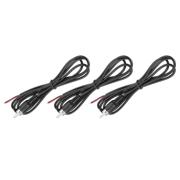 Adaptador de cable de audio de conector macho RCA de 3 piezas a cable de altavoz de extremo abierto para amplificador, receptor y altavoces, 1m