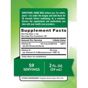 Vitamin D3 K2 Liquid Drops | 2 Fl Oz | With MK-7 | Essential Vitamin Support | by Natures Truth