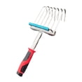 thumbnail image 3 of figatia Hand Rake Small Tool Cultivating Small Handheld Versatile Digging Soil Tiller for Lawn Backyard Yard Work Seaside, 3 of 8