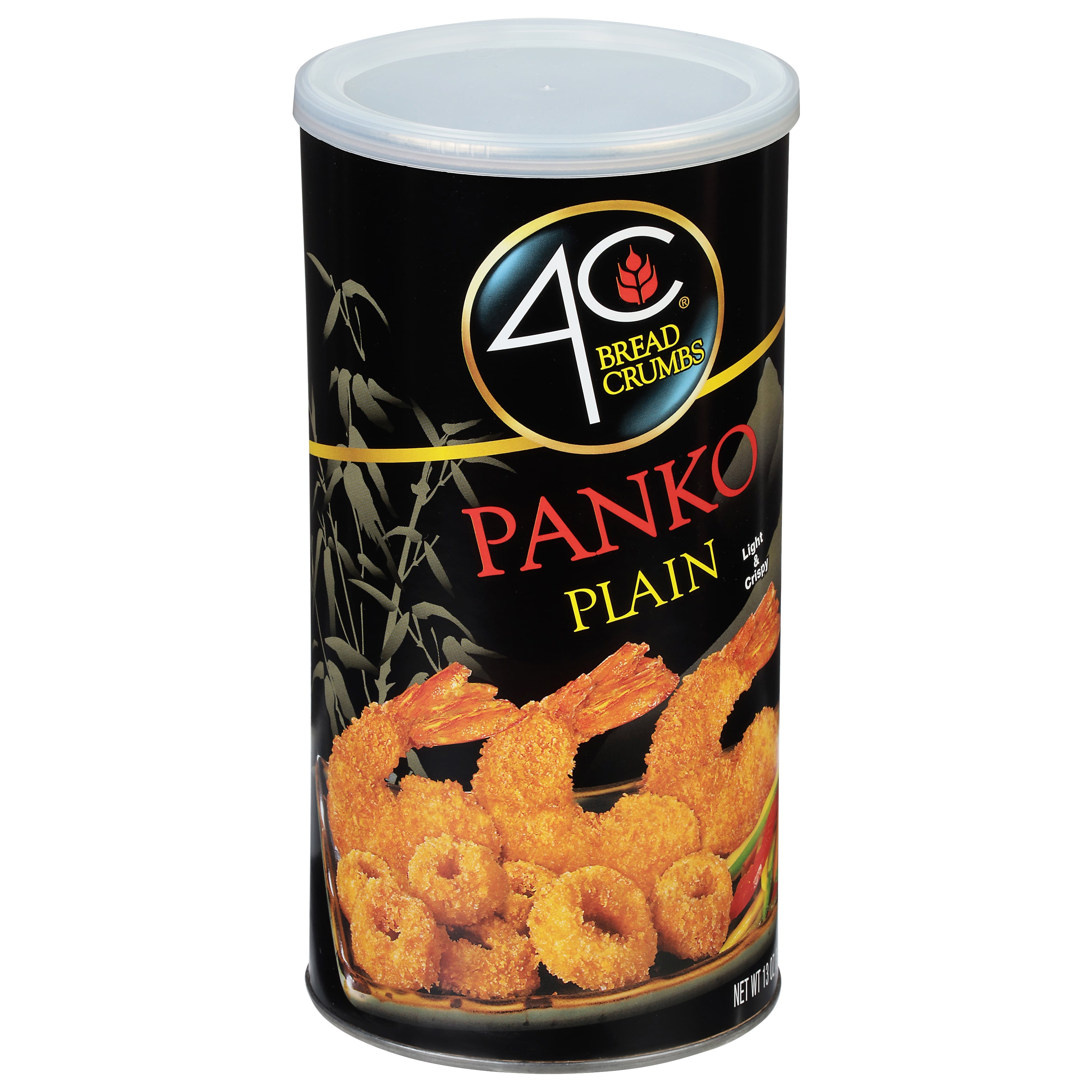 (3 pack) 4C® Japanese Style Plain Panko Bread Crumbs 13 oz. Canister  Serving Size: 1/2 Cup (28g) Servings per container:  about 13