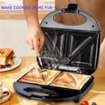thumbnail image 6 of Electric Sandwich Maker,Nonstick Panini Press with Non-Stick Plates,2 in1 Breakfast Sandwich Maker Grill,Sandwich Press Grill,Indicator Lights,Easy to Clean and Store, Perfect for Cooking Breakfast, 6 of 10