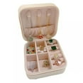 thumbnail image 6 of K-KED Portable Delicate Jewelry Box Organizer Leather Jewellery Ornaments Case Travel Storage *-blackish green, 6 of 7