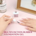 thumbnail image 4 of SAVILAND 5-In-1 Rubber Base Nail Gel - Sheer Pink Builder Gels Rubber Base Nail Coat Jelly Gel Nail Polish Color Gel Nail Polish Strengthener Gel for Starters, 4 of 9