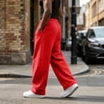 thumbnail image 5 of Men Loose Fit Jogger Pants Elastic Drawstring Waist Wide Leg Casual Sweatpants Breathable Outdoor Workout Pants With Side Pockets M, 5 of 8