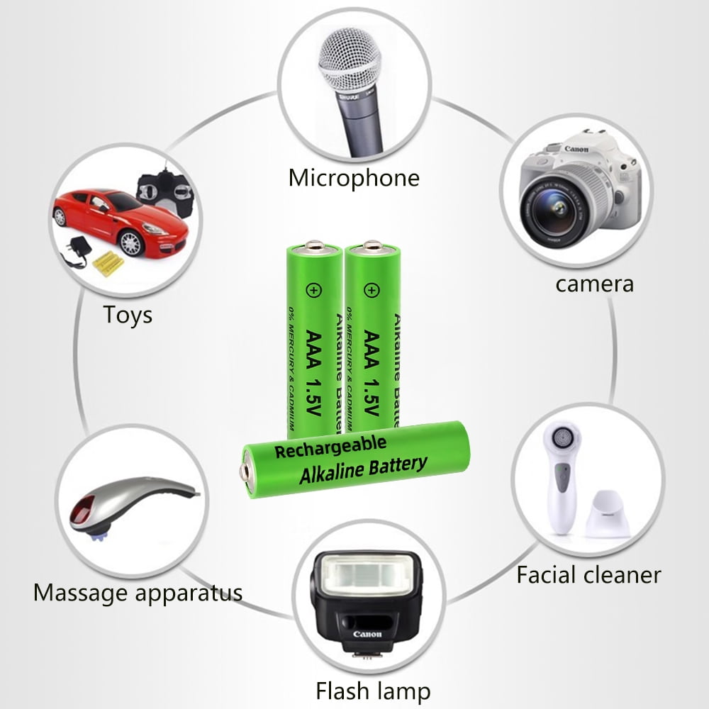MDHAND 16 PCS AAA Batteries, 1.5v 8800mAh Triple A Batteries, High-Performance Rechargeable Batteries with 4 Slots Battery Charger for Flashlight Toys Remote Control Clocks