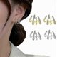 thumbnail image 1 of Shiny Crystal Claw Earrings Cuff For Women 925 Silver Needle Ear Piercing Studs, 1 of 1