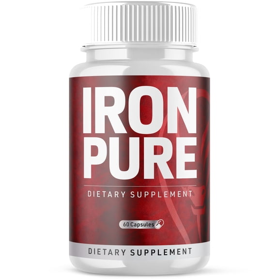 Iron Pure Advanced Formula Pills All Natural Vitamin Supplement IronPure 60 Capsules