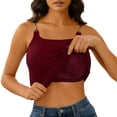 thumbnail image 5 of Womens Crop Tank Tops Seamless Soft Sleeveless Square Neck Shirts Shirts Fitted Basic Undershirt, 5 of 9