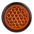 thumbnail image 2 of cciyu 1x 4" Round 24 Led LED Trailer Tail Light Round Led Stop Turn Tail Lights Brake Trailer Lights Turn Signal Light Amber Len Amber Light Stop Turn Brake Tail Lights Flush Mount for Trucks RV, 2 of 4