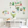 thumbnail image 4 of Advancent Pegatinas de pared de cactus en maceta, decoración de dormitorio, pintura de puerta extraíble, papel tapiz, telón de fondo de TV, Decoración del hogar, 4 of 6